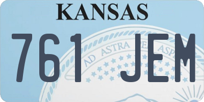 KS license plate 761JEM