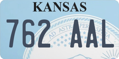 KS license plate 762AAL