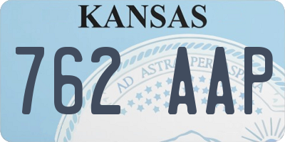 KS license plate 762AAP