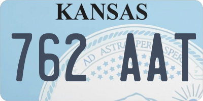 KS license plate 762AAT