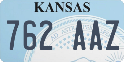 KS license plate 762AAZ
