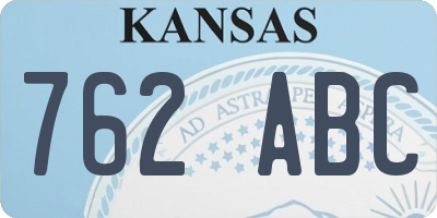 KS license plate 762ABC