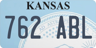 KS license plate 762ABL