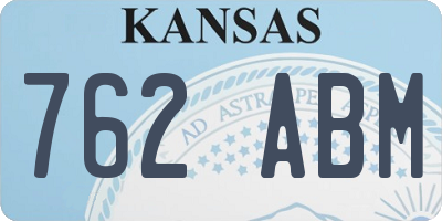 KS license plate 762ABM