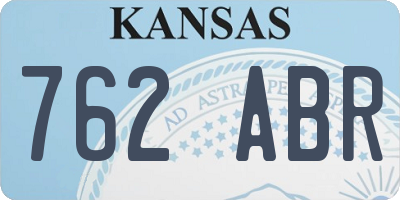 KS license plate 762ABR