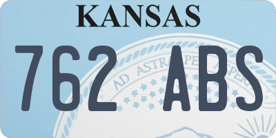 KS license plate 762ABS
