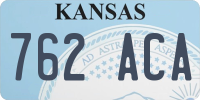 KS license plate 762ACA