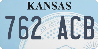 KS license plate 762ACB