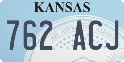 KS license plate 762ACJ