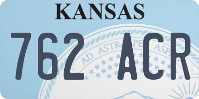 KS license plate 762ACR