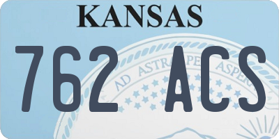 KS license plate 762ACS