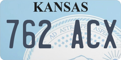 KS license plate 762ACX