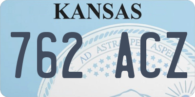 KS license plate 762ACZ