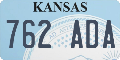 KS license plate 762ADA