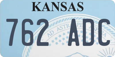 KS license plate 762ADC