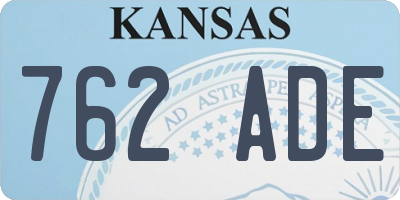 KS license plate 762ADE