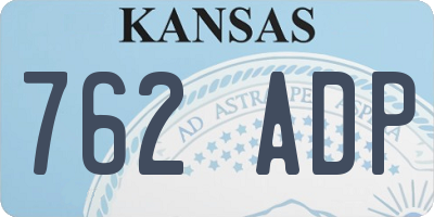 KS license plate 762ADP