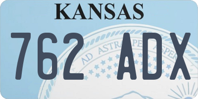 KS license plate 762ADX