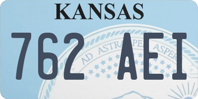 KS license plate 762AEI