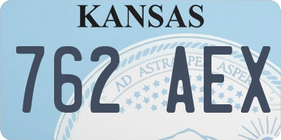 KS license plate 762AEX