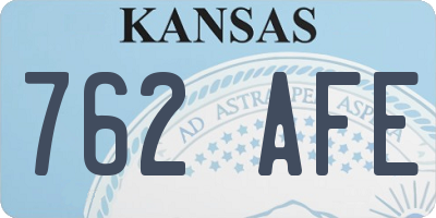 KS license plate 762AFE