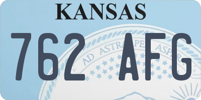 KS license plate 762AFG
