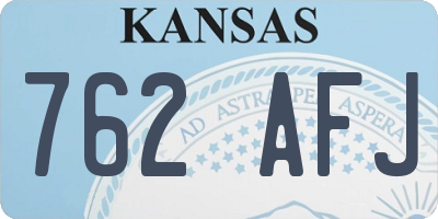 KS license plate 762AFJ