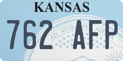 KS license plate 762AFP