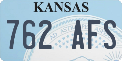 KS license plate 762AFS