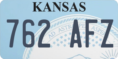 KS license plate 762AFZ