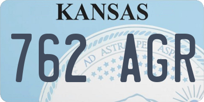 KS license plate 762AGR