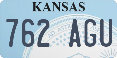 KS license plate 762AGU
