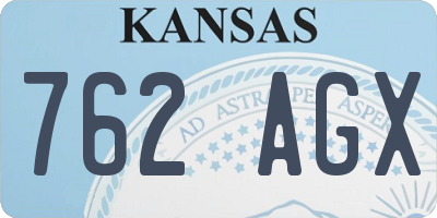 KS license plate 762AGX