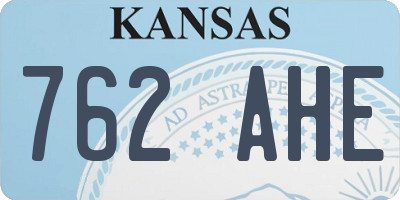 KS license plate 762AHE