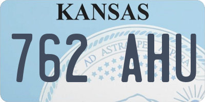 KS license plate 762AHU