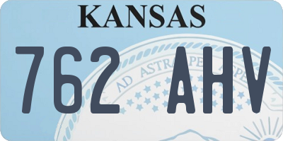 KS license plate 762AHV