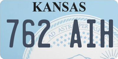 KS license plate 762AIH