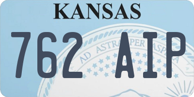 KS license plate 762AIP