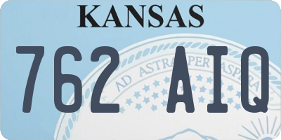 KS license plate 762AIQ