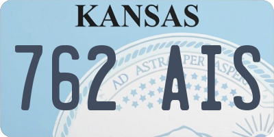 KS license plate 762AIS