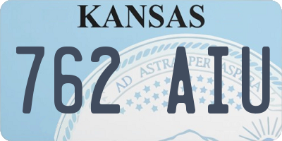 KS license plate 762AIU