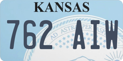 KS license plate 762AIW