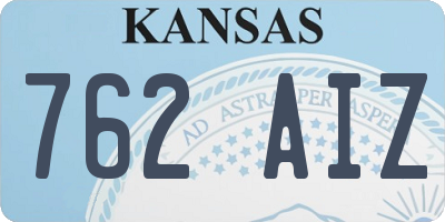 KS license plate 762AIZ