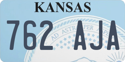 KS license plate 762AJA