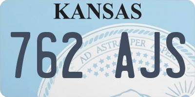 KS license plate 762AJS
