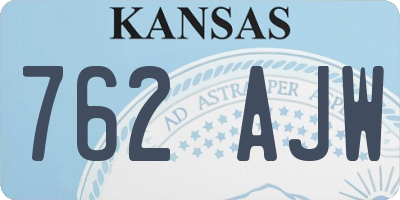 KS license plate 762AJW