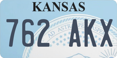KS license plate 762AKX