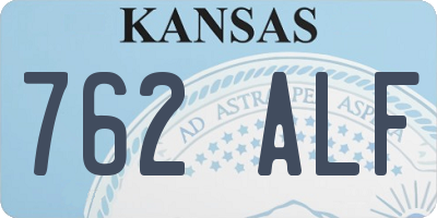 KS license plate 762ALF