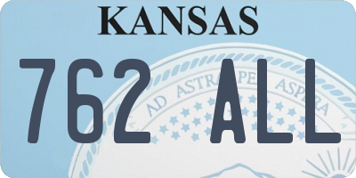 KS license plate 762ALL