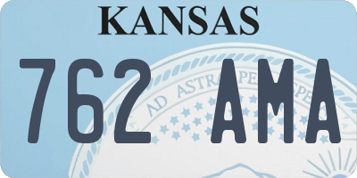 KS license plate 762AMA